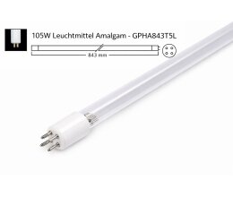 Amalgam UVC Ersatzlampe 42-52-75-105 Watt für Tauchstrahler – Teich UV Lampe