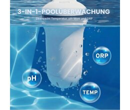 Zodiac Blue Connect Silver Digitaler Pooltester für pH, Redox & Temperatur