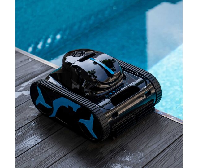 AquaForte M80 Akku Poolroboter – App-steuerbar-kabellos, Boden-, Wand- & Wasserlinienreinigung
