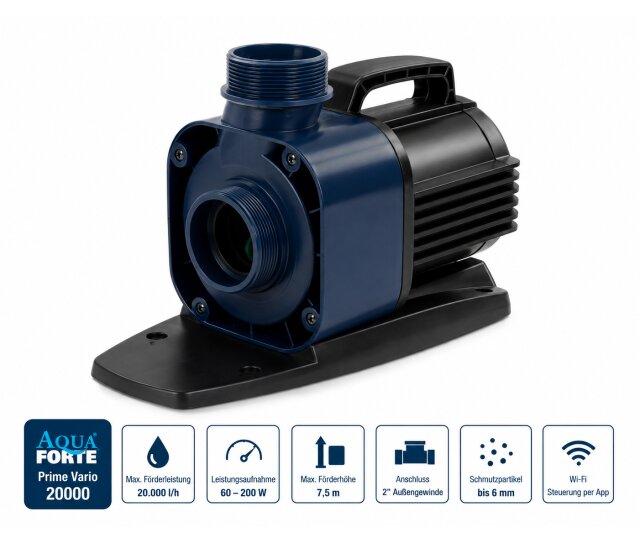 AquaForte DM Prime Vario 20000 mit Wi-Fi Teichpumpe 2+3 Jahre Garantie