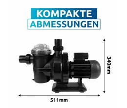 Poolex Tonicline-Filterpumpe 0,75hp