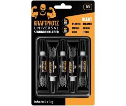 ARKA Kraftprotz 5x3g Set fluessig Sekundenkleber extra...