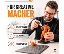 ARKA Kraftprotz 50g dünnflüssig Sekundenkleber 3D Druck - PLA Filament Kleber ABS PETG TPU ASA