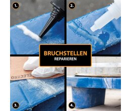 ARKA Kraftprotz Flüssige Schweißnaht 110 g - 2K Kleber Sekundenkleber + Granulat schwarz