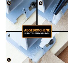 ARKA Kraftprotz Flüssige Schweißnaht 110 g - 2K Kleber Sekundenkleber + Granulat weiß