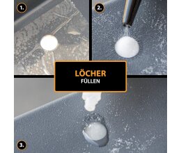 ARKA Kraftprotz Flüssige Schweißnaht 110 g - 2K Kleber Sekundenkleber + Granulat weiß