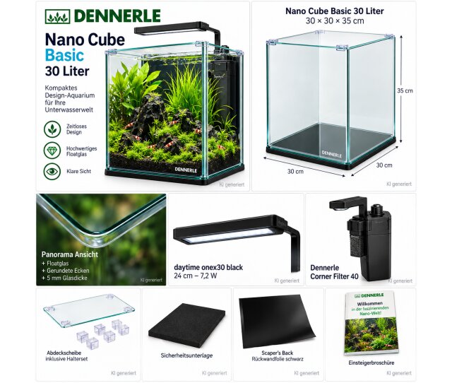 Dennerle Nano Cube Basic 30 Liter Aquarium Set